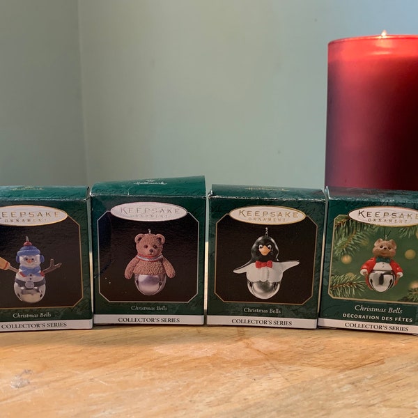 Hallmark Collectable Christmas Keepsake Ornaments “Miniature Christmas Bells” Collectors Series Your Choice of Seven In Original Box!