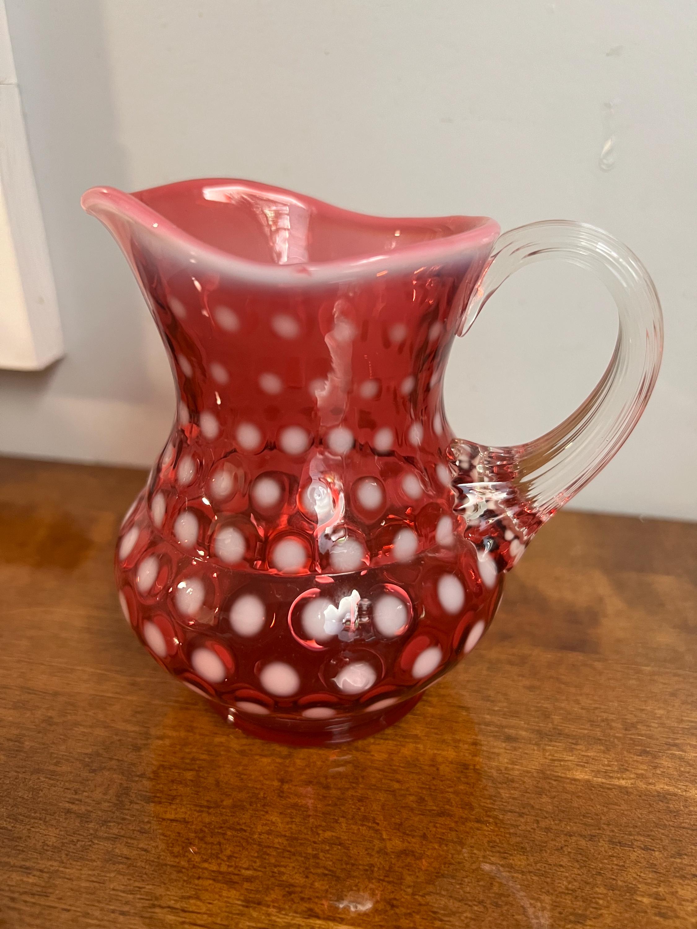 Fenton Cranberry Polka Dot - Etsy