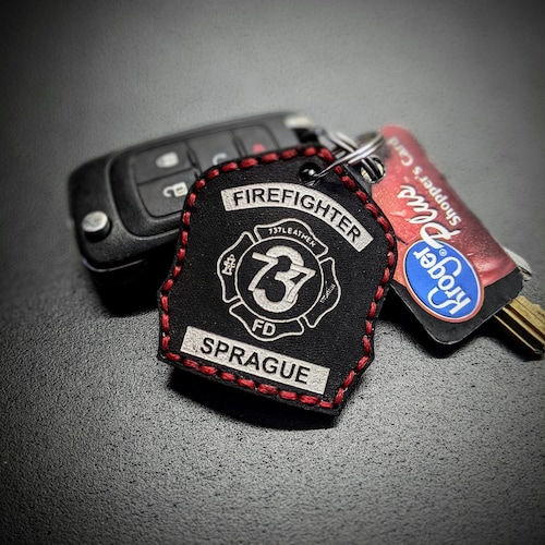 Firefighter Helmet Shield Personalized Keychain Etsy
