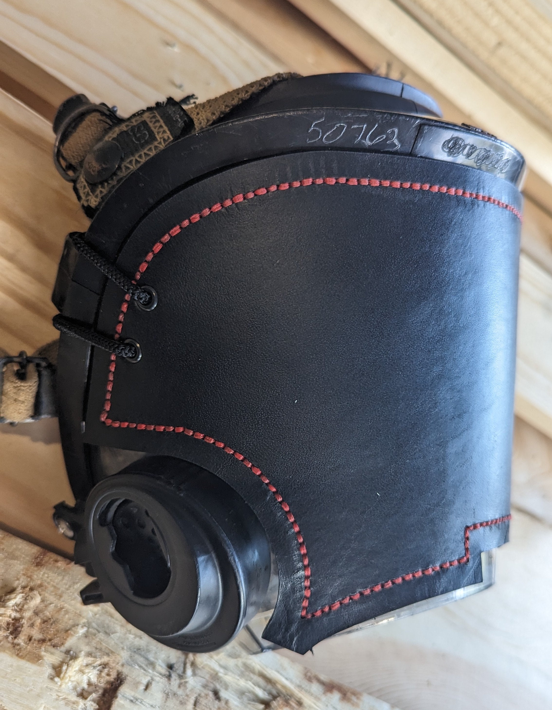 Personalized Leather SCBA Mask Cover for Scott AV-3000 - Blackout ...