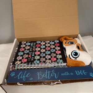 Dog Lover Gift Box, Doggy Housewarming Gift Box, New Homeowner Gift Set, First Home Gift Box, From The Dog Gift Box, Dog Notebook Box