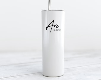 Custom Logo Tumbler | Stainless Steel Tumbler | Personalized Tumbler | BPA Free Tumbler w/straw | Business Logo Tumblers | Skinny Tumbler