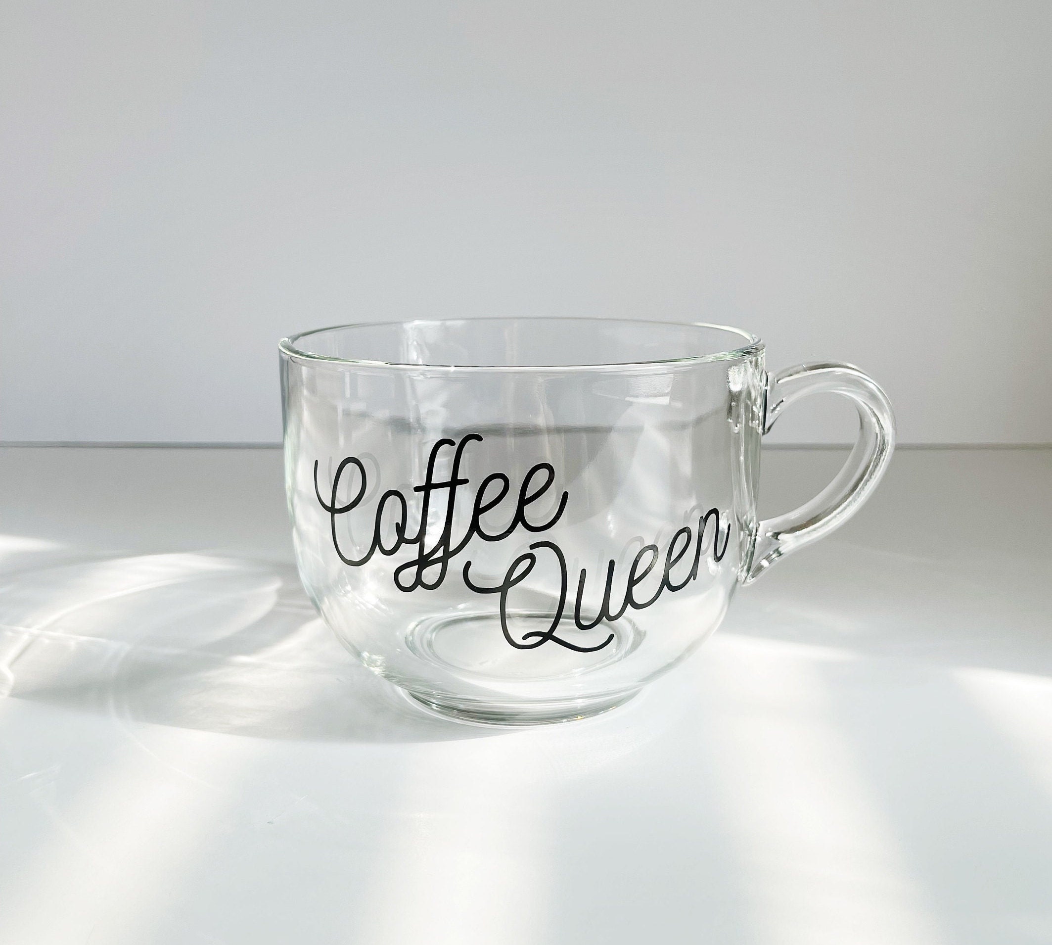 Oversized Glass Mug Coffee Queen Mug Made in Italy Large -  in 2023