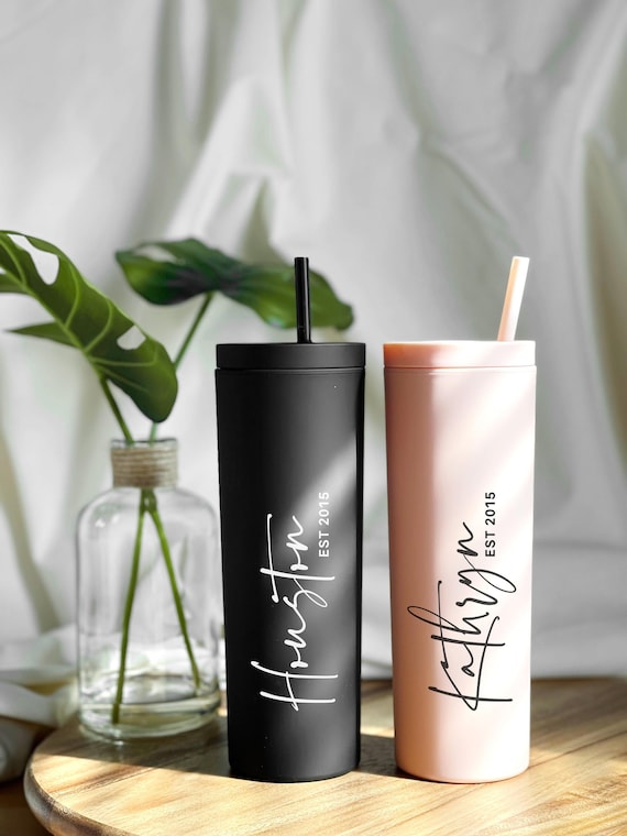 Personalized Tumbler | Tumbler With Straw | Personalized Tumbler With Straw  | Skinny Tumbler | Personalized Couple Tumbler | Acrylic Tumbler - Etsy