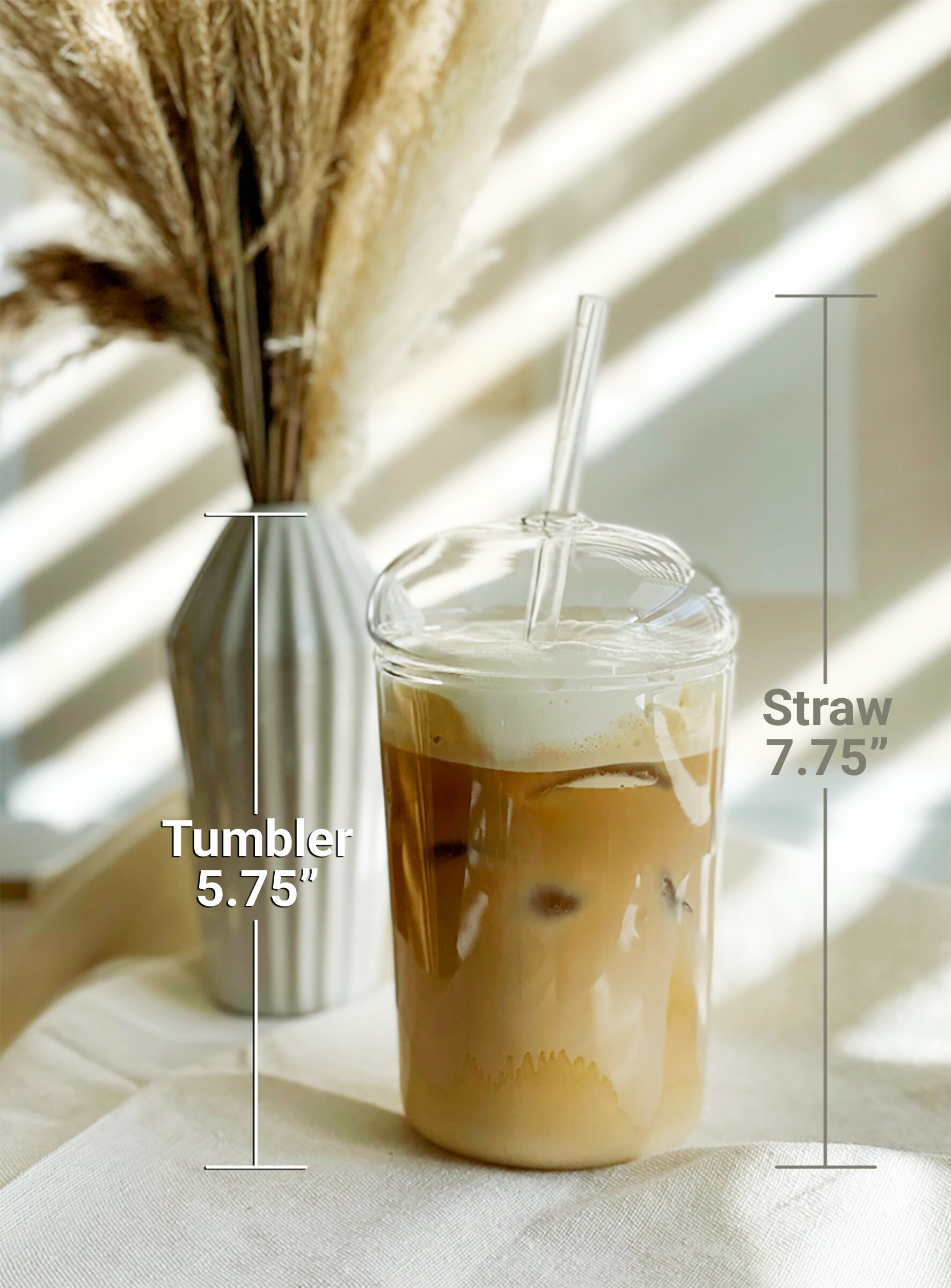 Dome Lid Glass Tumbler Glass Tumbler Tumbler With Lid and Etsy