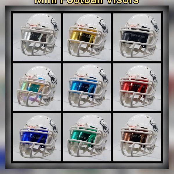 Mini Size *Flat Style* Football Helmet Visors for Riddell & Schutt mini helmets. ( For 5 Inch Mini Helmets)