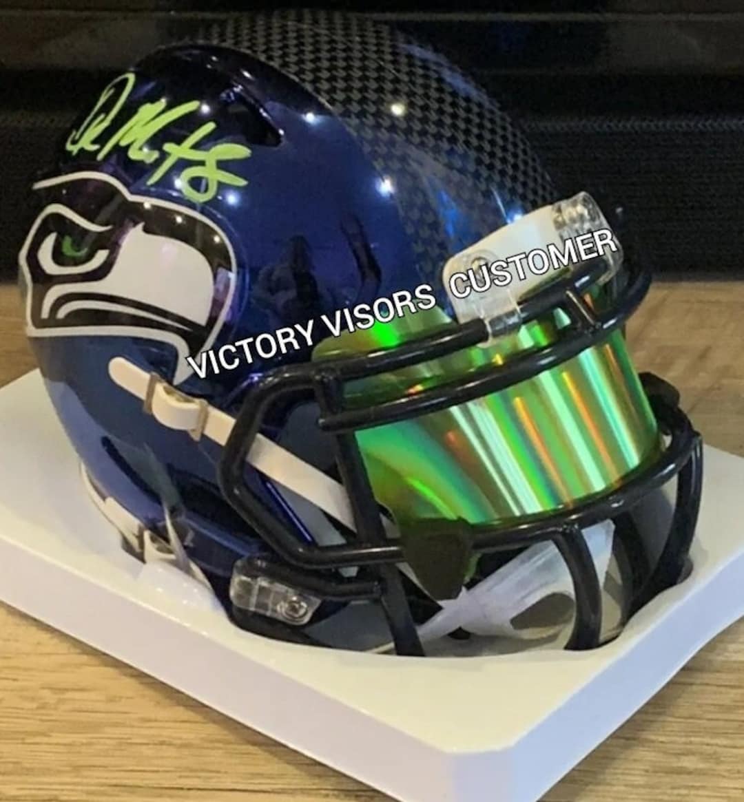 Mini Size Lime Green Football Helmet Visor for Helmet Builders and