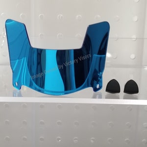 Mini Size Teal Blue Football Helmet Visor for Riddell, Schutt and all brand mini Helmets. (5 Inch Mini Size Helmet Shield for Mini Helmets)