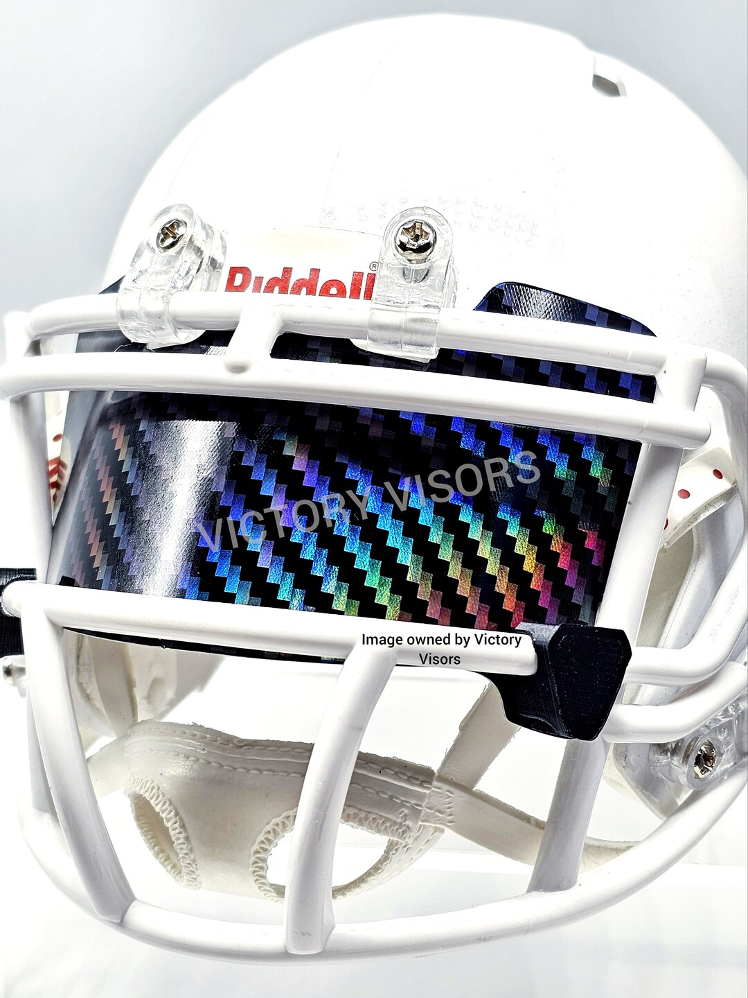 Black Rainbow Carbon Fiber Football Helmet Visor for Helmet Builders