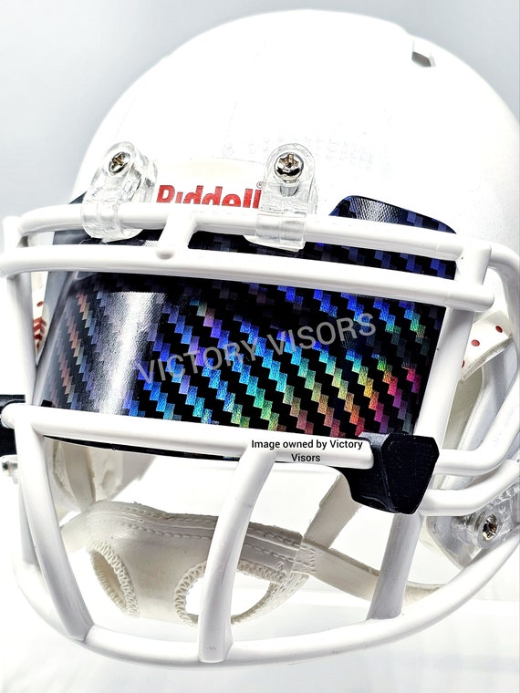 Black Rainbow Carbon Fiber Football Helmet Visor for Helmet
