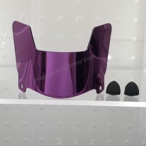 Mini Size Purple Football Helmet Visor for Riddell, Schutt and all brand mini Helmets. (5 Inch Mini Size Helmet Shield for Mini Helmets)