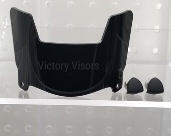 Mini Size Mirror Black Football Helmet Visor for Riddell, Schutt and all brand mini Helmets. 5 Inch Mini Size Helmet Shield for Mini Helmets