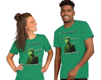 Kermit Glorious Purpose camiseta unisex, texto a color