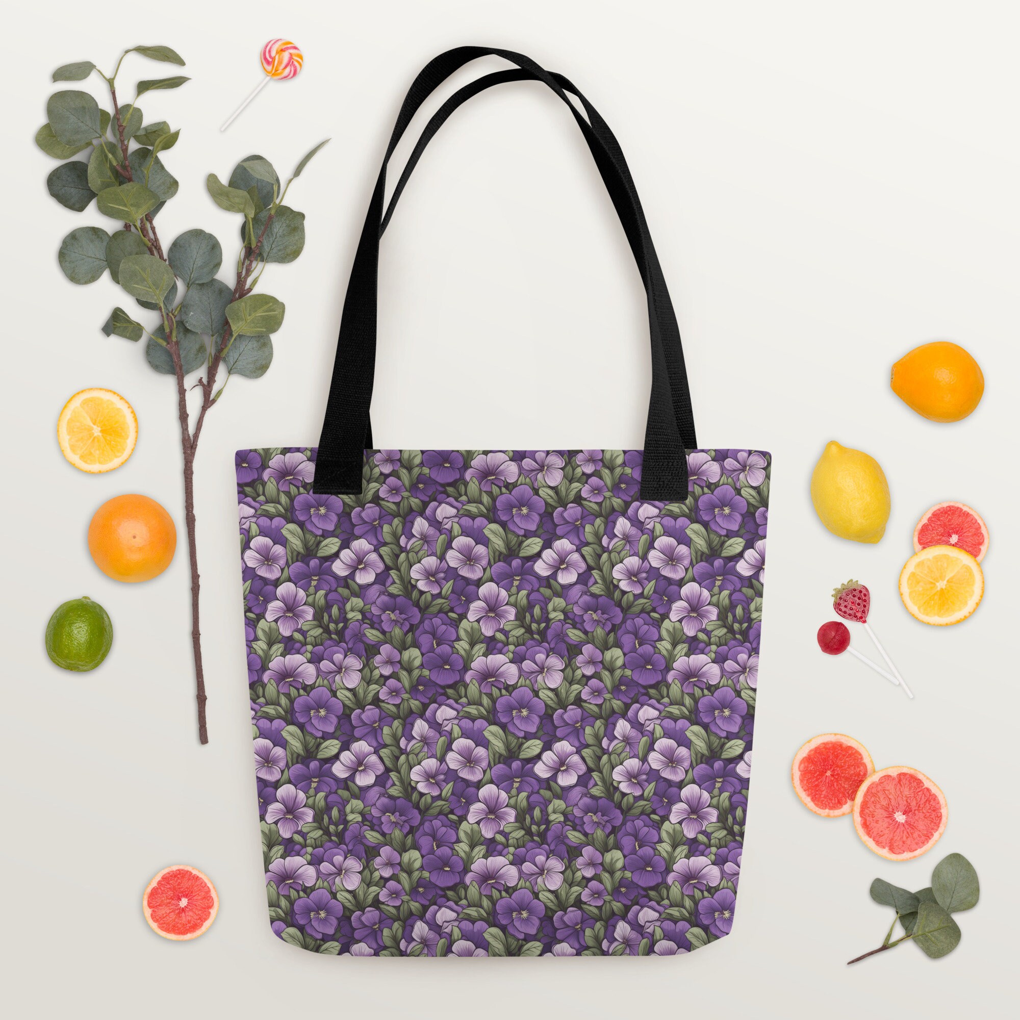 Violets Pattern Tote bag