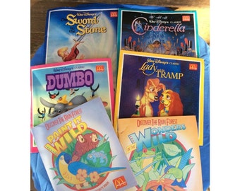 Vintage 1987 McDonalds Happy Meal Lot Disney Discover The Rain Forest Books