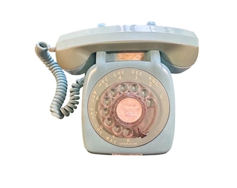 Vintage 1973 Aqua Blue Rotary Dial Telephone By GTE General Telephone Co. Of California