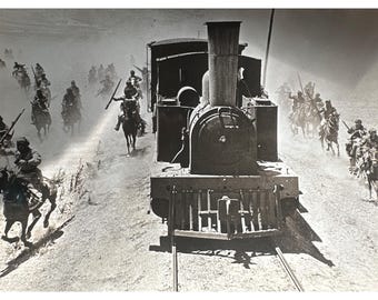 Vintage 1959 North West Frontier Movie Train Under Attack Still Photo