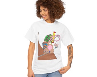 Skating Mouse Unisex Tee, Just Like Dallas Cute Animal Graphic Shirt, Rollerblading Gift, Funny Cartoon Mouse Top, Vintage Style Tee, Gift