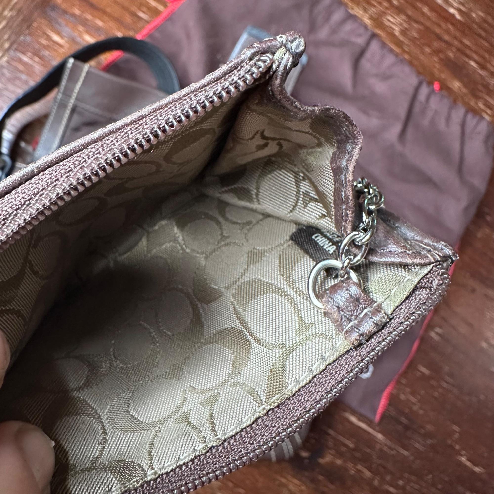 Vintage Coach Y2K Brown Leather Shoulder Bag With Dust Bag - Etsy