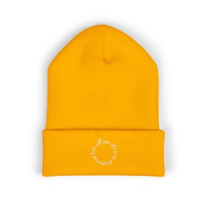 Beanie, &#39;Praise Him&#39; Bible Verse Psalms 148:3, Embroidered Knit Hat, Religious Gift, Christian Apparel, Inspirational Headwear, Winter