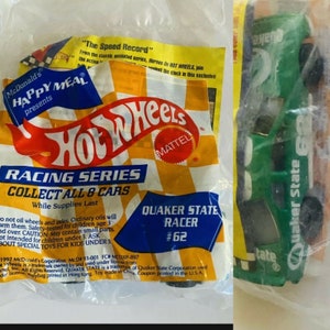 McDonalds Happy Meal Mattel Hot Wheels Racing Series Quaker State Racer #62 1992