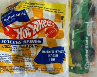 1992 McDonalds Happy Meal Mattel Hot Wheels Racing Series Quaker State Racer #62