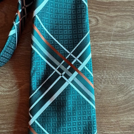 Vintage Damon Green 70s 80s Striped Tie - image 3