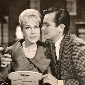 Vintage 1961 Swinging Along Movie Still Barbara Eden Pete Marshall B&W Photo