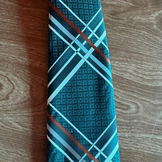 Vintage Damon Green 70s 80s Striped Tie - image 4