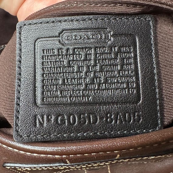 Vintage Coach Y2K Brown Leather Shoulder Bag With Dust Bag - Etsy