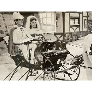 Babes In Toyland Annette Funicello Tommy Sands Sleigh Movie Still 1961 Black & W