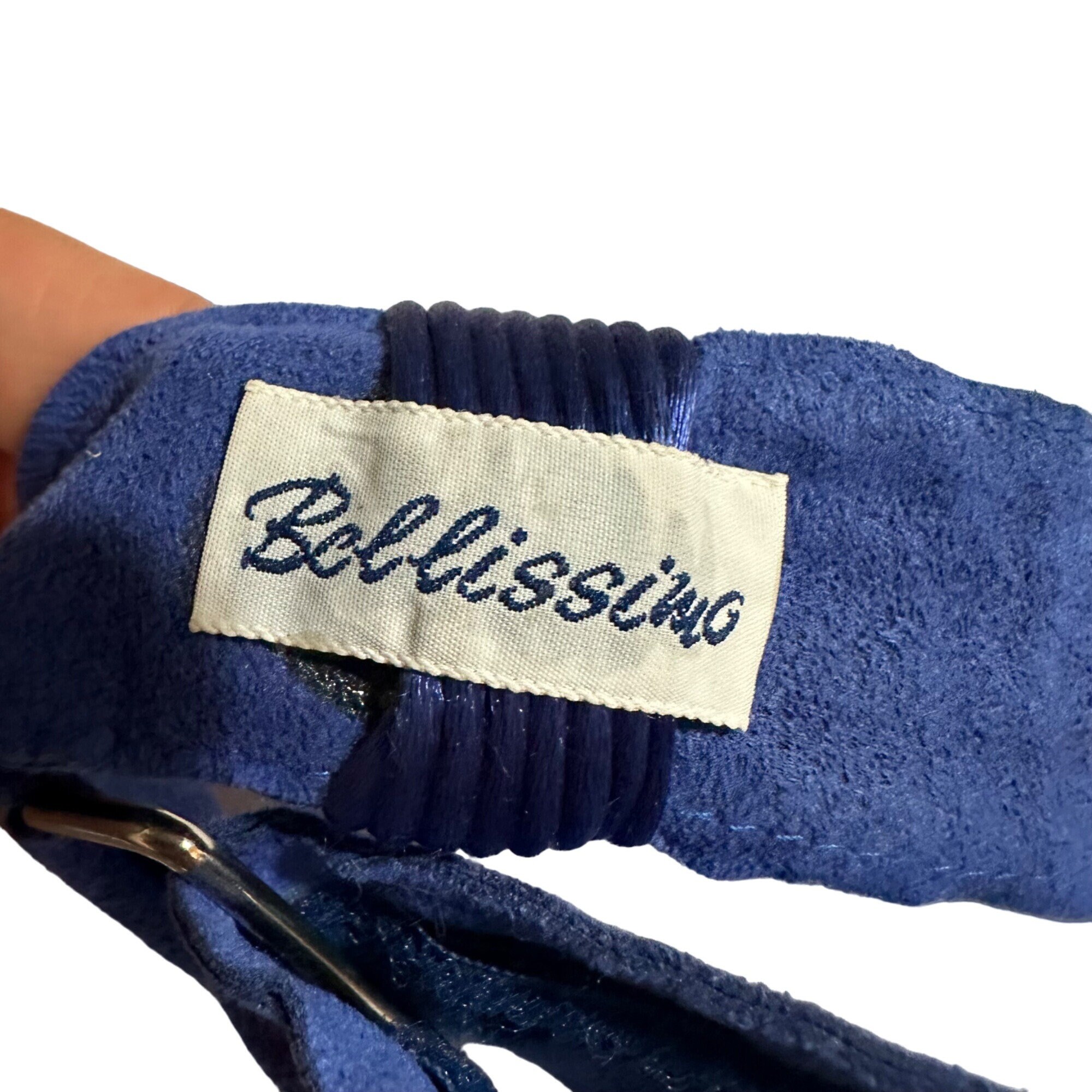 Vintage Bellissimo Royal Blue Braided Stone Women’s Belt Bella Sky Blue Rhinestones Belt – Roman Valley Ranch main image 4