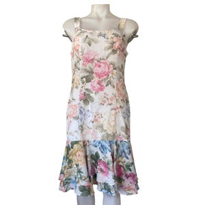 Vintage Handmade 80er 90er Jahre Floral Dress Set mit Blazer