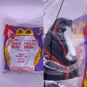 1998 McDonald’s Mulan Khan Spinning Top Happy Meal Toy NIP #3 Sealed