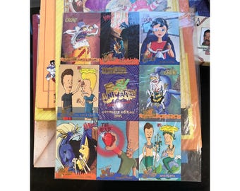 1995 Fleer Ultra MTV Animation Premiere Edition Jumbo Cards Set Beavis & Butthead