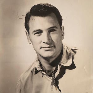 Vintage 1961 &quot;The Last Sunset&quot; Rock Hudson Black & White Headshot Universal International 8x10 Photo