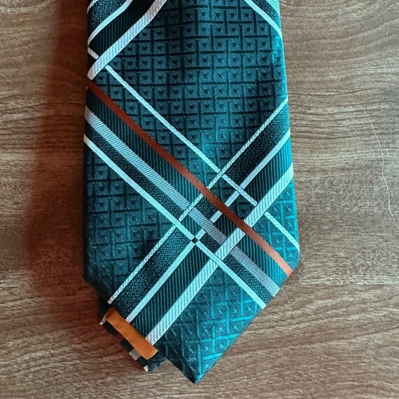 Vintage Damon Green 70s 80s Striped Tie - image 2