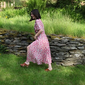 1950s Cotton Print Wrap Dress