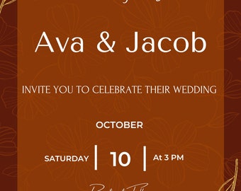 Bruiloft uitnodiging en kaarten bundel - herfst bruiloft