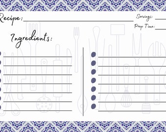 Receptkaart in Azulejo-stijl