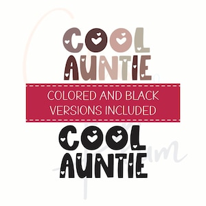 Cool Auntie svg png pdf jpg - Coole Tante svg - Retro Tante svg - Kaffeetasse svg - Retro svg - Cricut svg