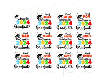 Show Your Pride! Proud Mom of a 2024 Kindergarten Graduate SVG