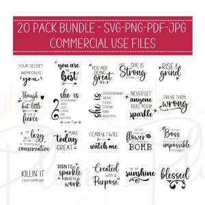 Short Inspiration Quotes svg png pdf - Inspirational Educational Quotes - Inspirational Quotes Social Media - Motivational Quotes SVG Bundle