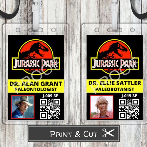 Jurassic Park Ingen ID Badges - Etsy Norway