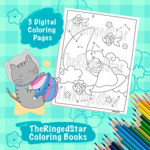 Sleepy Time Part 1 | Cute PDF Downloadable Coloring Pages | Printable Kawaii Coloring Book | Hand-drawn Original Art |