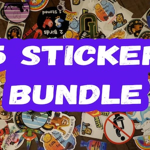 5 sticker pack, Pick any 5 stickers, 5 sticker bundle, sticker bundle, sticker pack, stickers, stickers pack