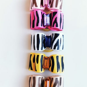 2 Sets Striped Small Dog Hair Bows |Dog Bows| Dog Top Knot Bows| Bows for Small Dogs| Ribbon Bows for Dogs| Dog Bow with Rubber Bands|