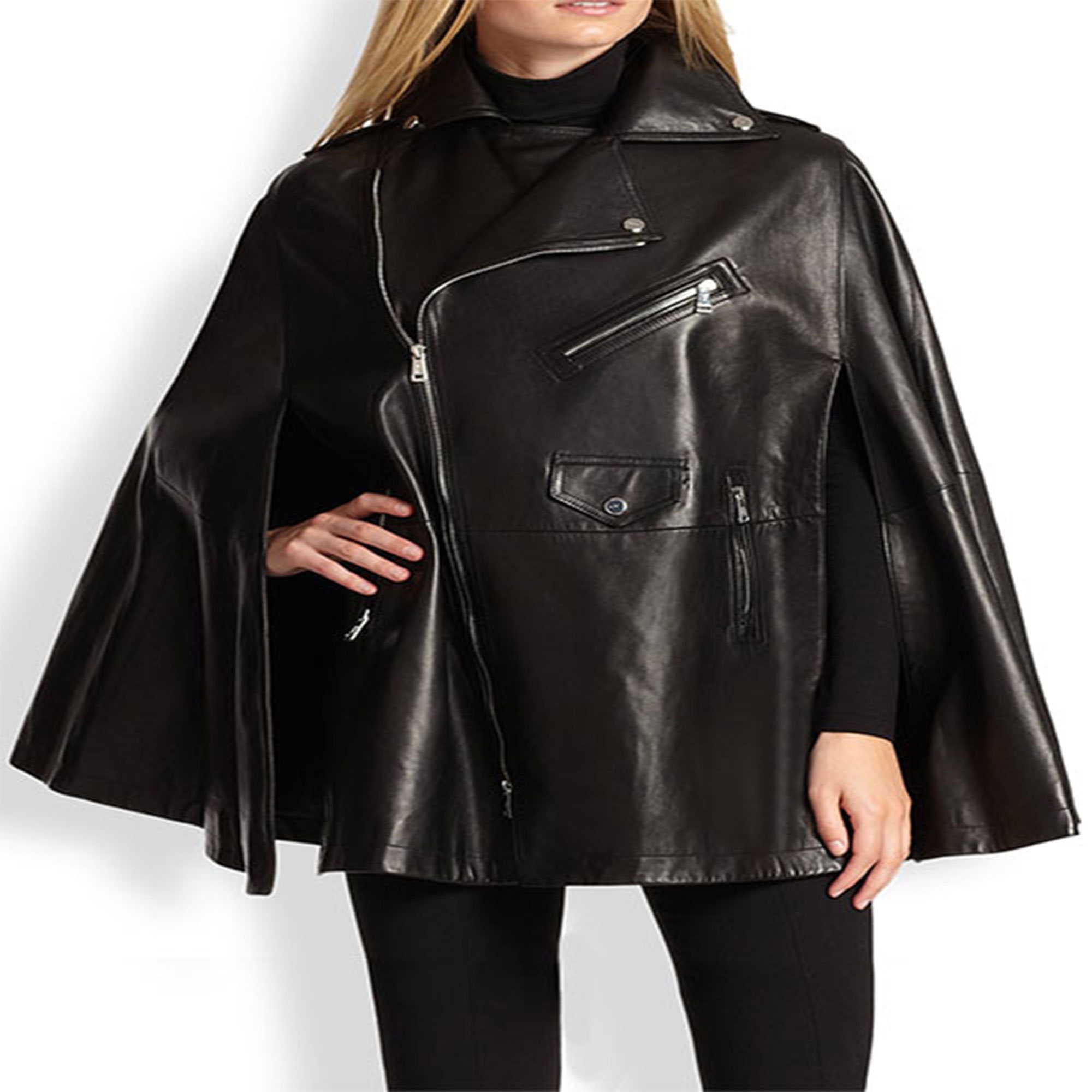 Humanistisch kom tot rust Ontembare Leather poncho cape - Etsy Nederland