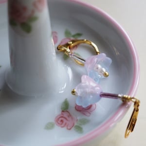 Pastel Pearl and Flower Bead Earrings