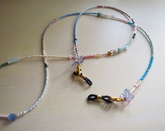 Pastel Butterfly Beaded Glasses Chain